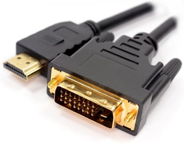 kenable DVI-D 24+1pin Male to HDMI Digital Video Cable Lead Gold 2.5m 2