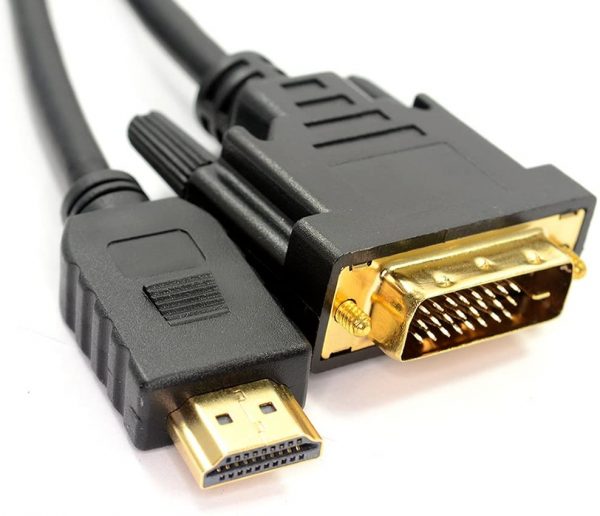 kenable DVI-D 24+1pin Male to HDMI Digital Video Cable Lead Gold 2.5m 3
