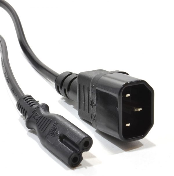kenable IEC C14 3 pin Male Plug to Figure 8 C7 Plug Power Adapter Cable 15cm (~6 inch)4