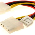 kenable Power Splitter Cable 4 pin LP4 Molex to Molex & 4 pin (Floppy) Plug1