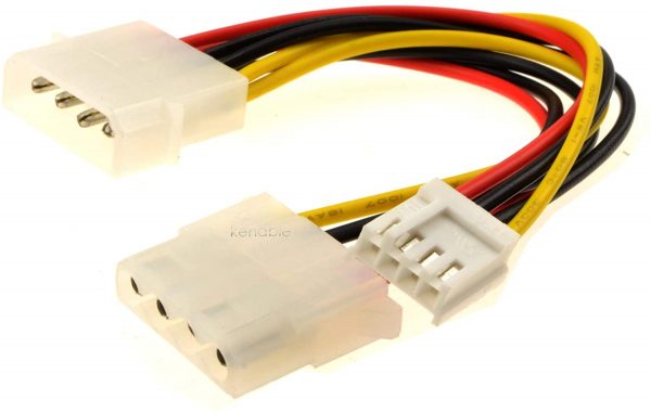 kenable Power Splitter Cable 4 pin LP4 Molex to Molex & 4 pin (Floppy) Plug5