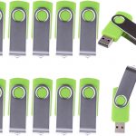 LHN (Bulk 10 Pack) 4GB Swivel USB Flash Drive USB 2.0 Memory Stick (Green) 1