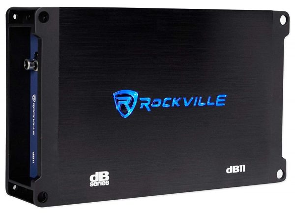 Rockville dB11 1400w Peak 350 watt RMS Mono 2-Ohm Amplifier Car Amp+Bass Remote 3