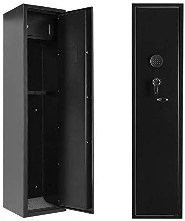 INVIE Large Electronic Rifle Gun Quick Access 5-Gun Safe Cabinet for Standing Shotguns with Electronic Digital Lock