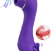 2 in 1 Licking & Clitoral Sucking G Spot Vibrator Clitoris Tongue Stimulator Vaginal Breast Nipple Vibrator for Quick Orgasm Adult Sex Toys for Women Couples