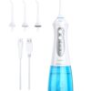 Water Flosser Cordless Teeth Cleaner with 3 Modes 4 Jets, CREMAX Portable Dental Oral Irrigator, IPX7 Waterproof and USB Rechargeable with 300ML Water Tank for Travel Home Braces and Bridges Care