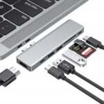 USB C Hub for MacBook Pro, Type C Hub Adapter with 4K HDMI, USB 3.0 Ports, Card Reader, USB-C Power Delivery, USB C Adapter for MacBook Pro 13″ and…