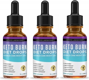 Keto Diet Supplement Drops Shred Burn Ketones for Faster Ketosis Weight Loss Appetite Suppressant Loose Unwanted Belly Fat Raspberry Ketone African Mango Advanced Dietary Blend Made in USA 3 Bottles