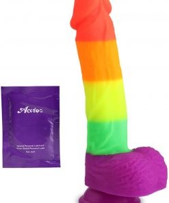 8.14 Inch Realistic Dildo with Strong Suction Cap Base for Hands-Free Play, Ultra-Soft Cock with Curved Shaft & Balls for Vaginal G-Spot Anal Play Sex Toys for Women & Men & Couples