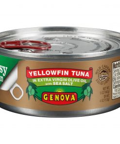 Genova Yellowfin Tuna in Extra Virgin Olive Oil with Sea Salt, 5 Ounce (Pack of 6)