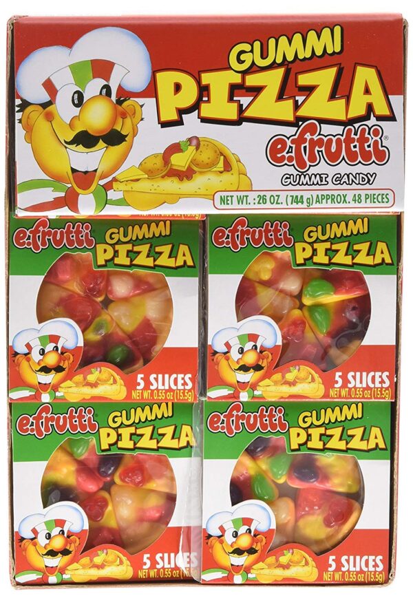 Gummi Pizza by E-Fruitti 48 Count (Net Wt. 26oz) - PACK OF 3