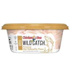 Chicken of the Sea Wild Catch, Ahi Yellowfin Tuna, 4.5 Oz Cups, Pack of 8