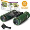 Aluminum Grade Binoculars for Kids with Book and Compass, Kids Binoculars with Clear Vision, Kids Explorer Kit with Whistle, Binoculars Kids for Both Boys and Girls Toddler Binoculars