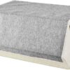 Anika 66799 Stackable Storage Box with Magnetic Secured Lid-25x35x50cm-Grey, Canvas, Grey, Large