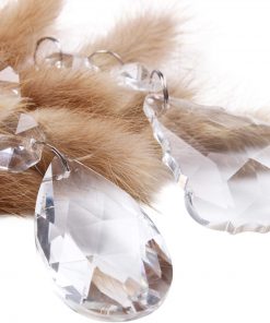 BIHRTC Pack of 12 Clear Crystal Chandelier Prisms Pendants Glass Pendants Beads (6pcs Teardrop + 6 pcs Maple Leaf Crystal Pendants)