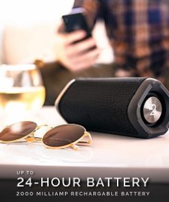 Back Bay Wireless Bluetooth Shower Speaker with 24-Hour Battery Life. Loud Hi-Fi Sound with Enhanced Bass. IPX-4 Water-Resistant Light Portable Speaker for Indoor/Outdoor Stereo Sound
