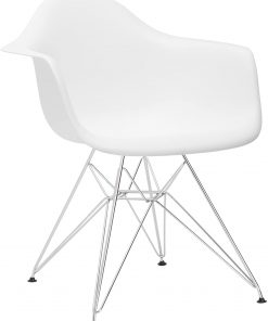 Poly and Bark Padget Arm Chair in White