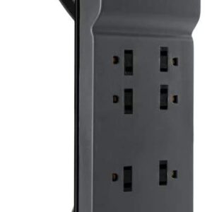 Belkin 8-Outlet Home And Office Surge Protector, Telephone Line And Flat AC Plug, 12ft Cord