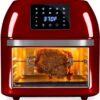 Best Choice Products 16.9qt 1800W 10-in-1 XXXL Family Size Air Fryer Countertop Oven, Rotisserie, Toaster, Dehydrator w/Digital LED Display, 12 Accessories, 9 Recipes - Red