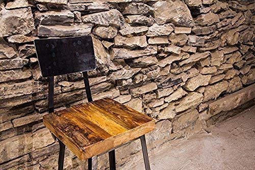 Brew Haus Industrial Style Bar Stools or Counter Stools with Scooped Backs and Reclaimed Wood Seats