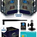 CREATIVE XP 3G Cellular Trail Cameras – Outdoor WiFi Full HD Wild Game Camera with Night Vision for Deer Hunting, Security – Wireless Waterproof and Motion Activated – 32GB SD Card + Sim Card (2-Pack)