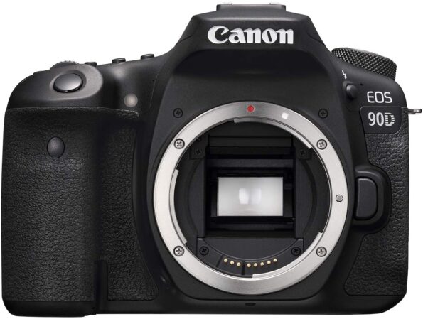 Canon DSLR Camera [EOS 90D] with Built-in Wi-Fi, Bluetooth, DIGIC 8 Image Processor, 4K Video, Dual Pixel CMOS AF, and 3.0 Inch Vari-Angle Touch LCD Screen, [Body Only], Black