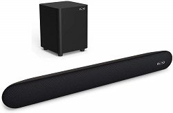 BYL 2.1 Channel 140 Watt Sound Bar with Wireless Subwoofer Home Theater System (Renewed)