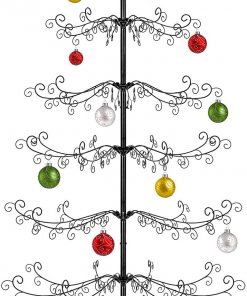 Best Choice Products 6ft Wrought Iron Ornament Display Christmas Tree w/Easy Assembly, Stand