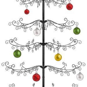 Best Choice Products 6ft Wrought Iron Ornament Display Christmas Tree w/Easy Assembly, Stand