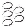 Fashion Double Bangs Hairstyle Hairpin, 8 Small Tooth Design and Easy to Use Clips, Hairstyles Accessories and Casual Headband for Women Girls Daily Hairstyles (5Pcs Black)