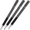 Fine Point Pro Stylus Pen with Clear Disc for iPhone, iPad, iPad Pro, Samsung Galaxy Cellphones & Tablets and All Other Touch Screen Devices (3Pcs with Accessories)