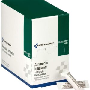 First Aid Only H5041-AMP Ammonia Inhalant Ampoules, 100/Box