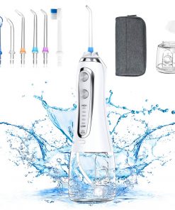 Water Flosser Cordless for Teeth, Water Pick Teeth Cleaner, 5 Modes Rechargeable Portable Dental Oral Irrigator With Gravity Ball for Travel Home Braces Bridges Oral Care