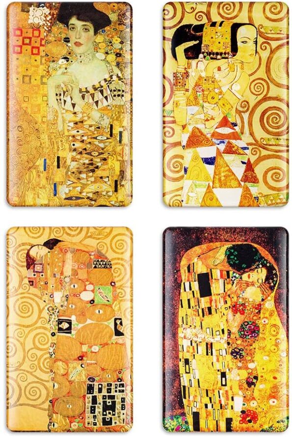 Fridge Magnets Klimt Refrigerator Magnet Art Decoration Kiss Satisfy Golden Decorative for Whiteboard Lockers Office Gifts for Adults(Tree of life)