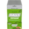 HALLS Defense Assorted Citrus Sugar Free Vitamin C Drops, 12 Packs of 25 Drops (300 Total Drops)