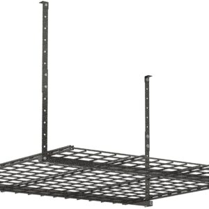 HyLoft 00625 45-Inch by 45-Inch Overhead Storage System, Ceiling Mount Garage Organization Rack, Hammertone