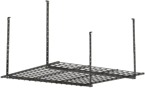 HyLoft 00625 45-Inch by 45-Inch Overhead Storage System, Ceiling Mount Garage Organization Rack, Hammertone