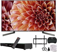 Sony XBR75X900F 75-Inch 4K Ultra HD Smart LED TV w/Soundbar Bundle Includes, Deco Gear Home Theater Surround Sound 31" Soundbar, Flat Wall Mount Kit for 45-90 inch TVs and More