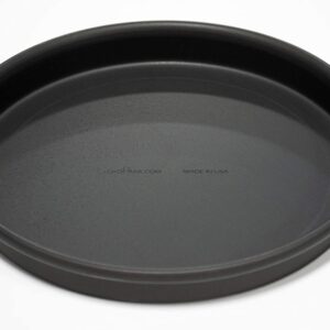 LloydPans 10x1, Pre-Seasoned PSTK, Rolled Rim for Strength Straight Sided Pizza Pan, inches, Dark Gray