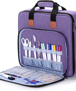 Luxja Carrying Bag for Cricut Accessories and Laptop (Fits for Most Brands), Purple