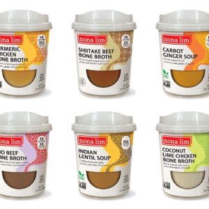 Nona Lim Heat & Sip Cups, Sampler Variety Pack (10 oz, 6 Count) - Gluten Free