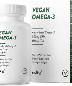 Vegan Omega 3 Supplement - Plant Based DHA & EPA Fatty Acids Alternative to Fish Oil - Supports Heart, Brain, Joint Health - Sustainably Sourced from Algae. Fish Oil Free for Men & Women - 60 Softgels