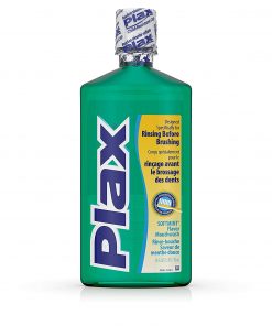 Plax Oral Rinse Mouthwash, Daily Mouth Rinse Designed Specifically for Rinsing Before Brushing, with a Refreshing Soft Mint Flavor, 24 fl. oz (Pack of 12)