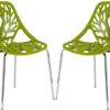 Poly and Bark Birds Nest Dining Side Chair (Set of 2), Green