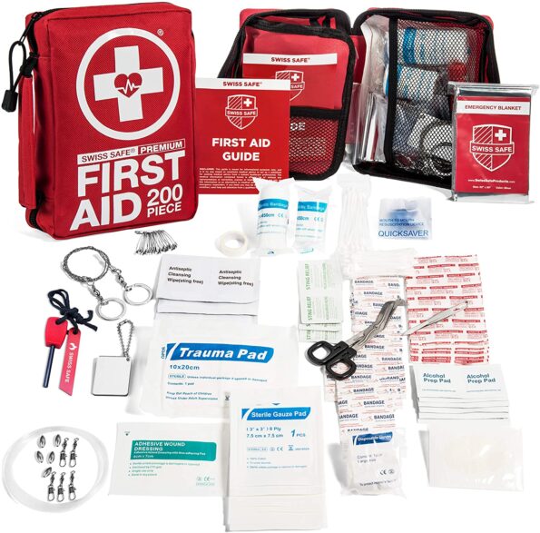 200-Piece Professional First Aid Kit for Home, Car or Work