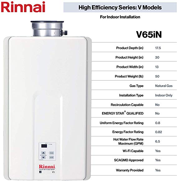 Rinnai V Series HE Tankless Hot Water Heater Indoor Installation 3