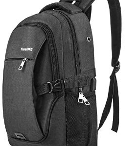 Laptop Backpack Travel Accessories Daypack for Men Women,Large Lightweight School College Book Bag with Computer & Notebook Compartment and USB Charging Port for Business Hiking Traveling (Black-2)
