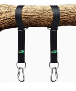DCAL Gear Tree Swing Hanging Straps Kit - Easy & Fast Installation - 5ft Extra Long Straps Hold 2000 lb - Safer Lock Snap Carabiner Hooks Perfect to Tree Swing, Swing Sets, Tire Swing & Hammock