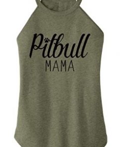 Comical Shirt Ladies Pitbull Mama Rocker