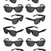 Black Sunglasses Bulk Party Favors 12 Pack Retro Black Sunglasses Exactly What Your Looking For-Graduation Mardi Gras Wedding Bachelorette Bachelor Party Adult Kids-New Great Quality